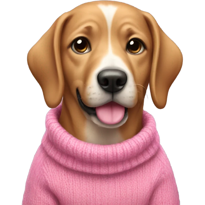 Dog wearing pink sweater  emoji