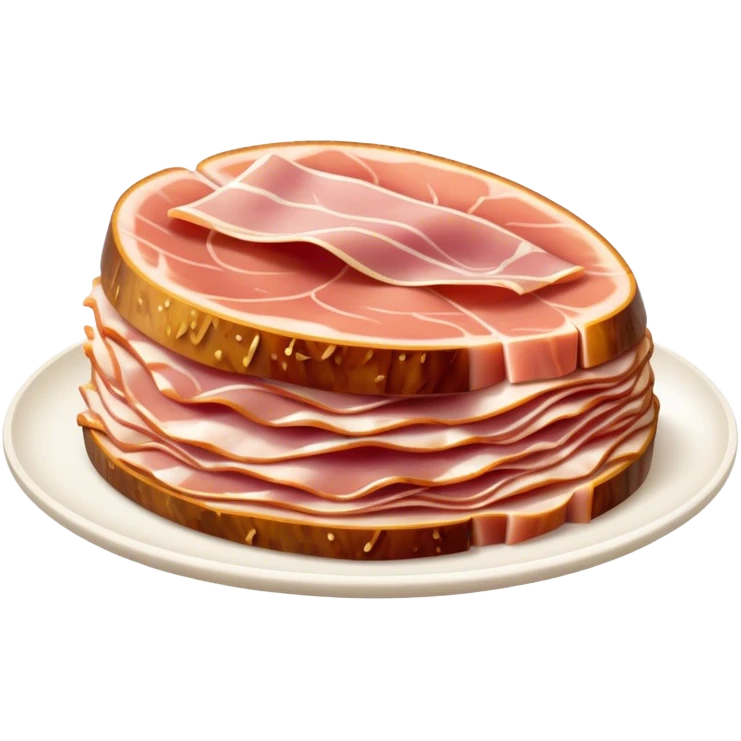 Cinematic Realistic Jam√≥n Serrano Dish Emoji, depicted as delicate, air-cured ham sliced thinly rendered with detailed textures and natural, inviting lighting. emoji