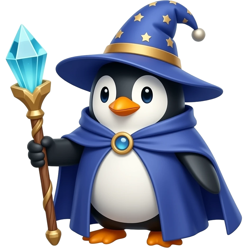 Penguin Wizard emoji
