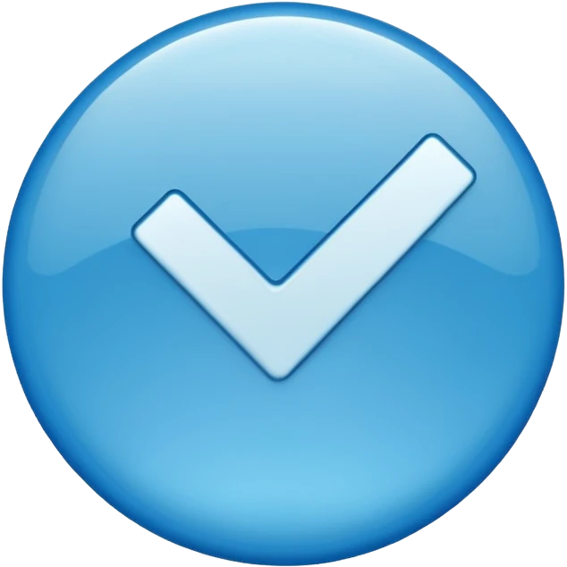 Blue check mark emoji