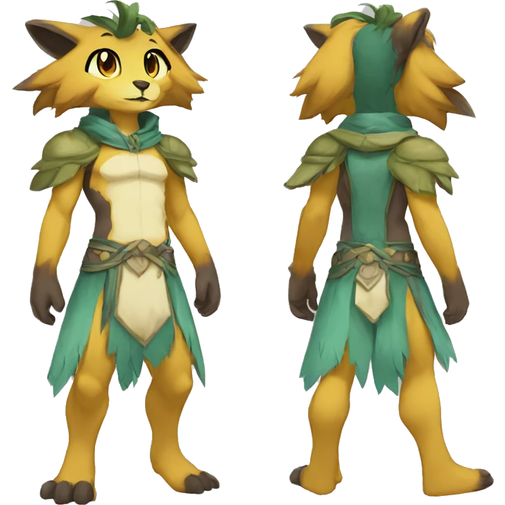 Anthro Sona Fakemon Full Body emoji
