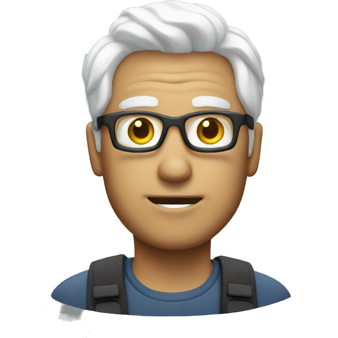 TV Cameraman with white hair emoji