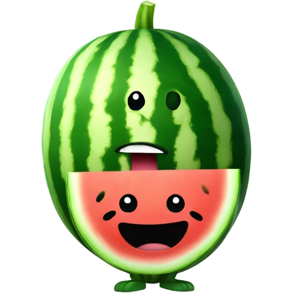 Watermelon with legs emoji
