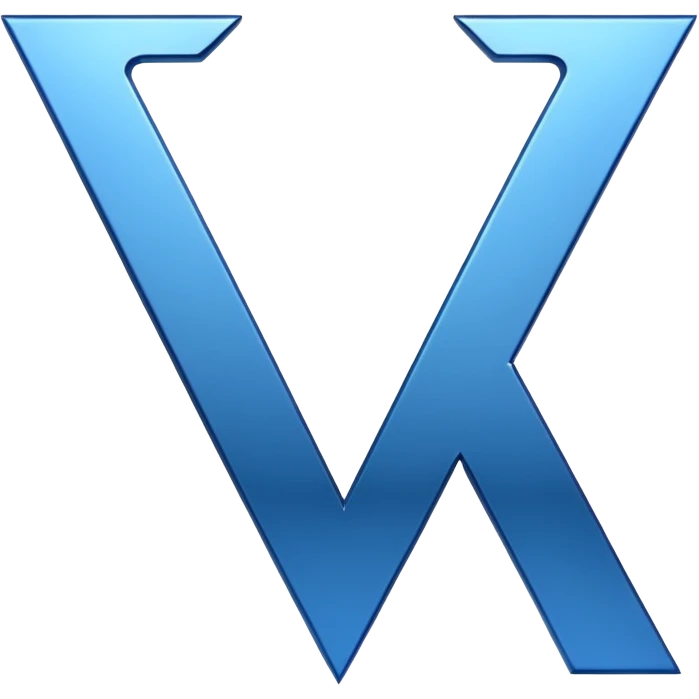 Logo certification de couleur bleu avec le symbole v emoji