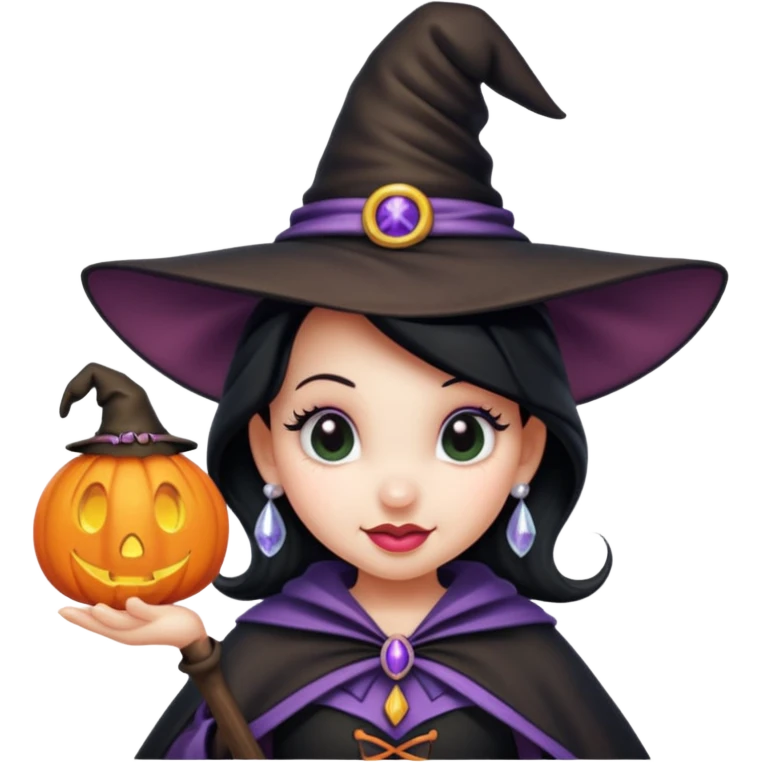 
Minnie mouse as a witch cartoon -style/cute and transparent for a sticker emoji