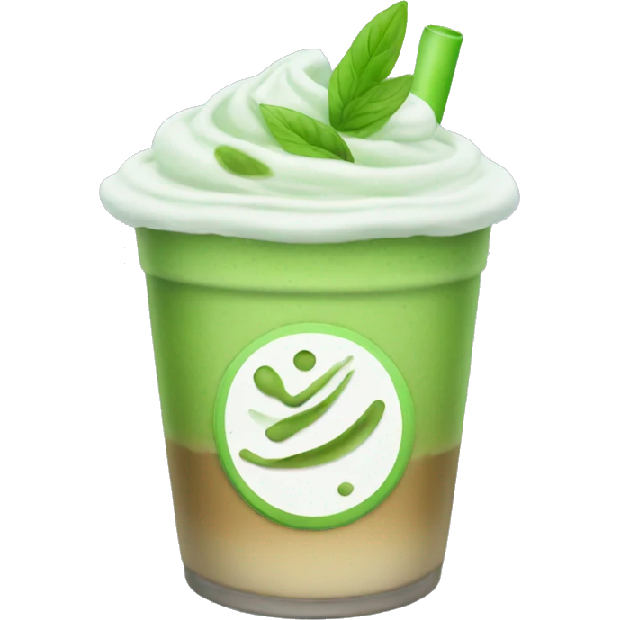 Iced matcha latte emoji