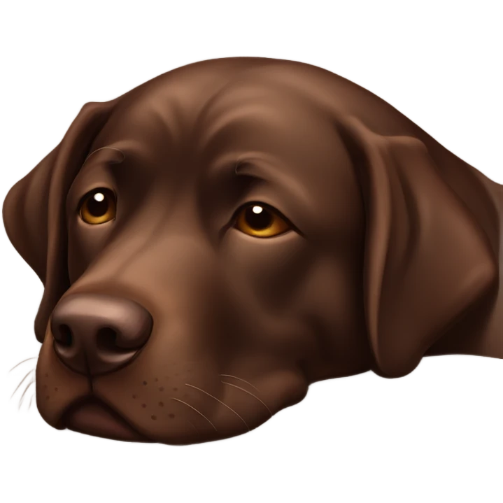 Chocolate lab sleeping emoji