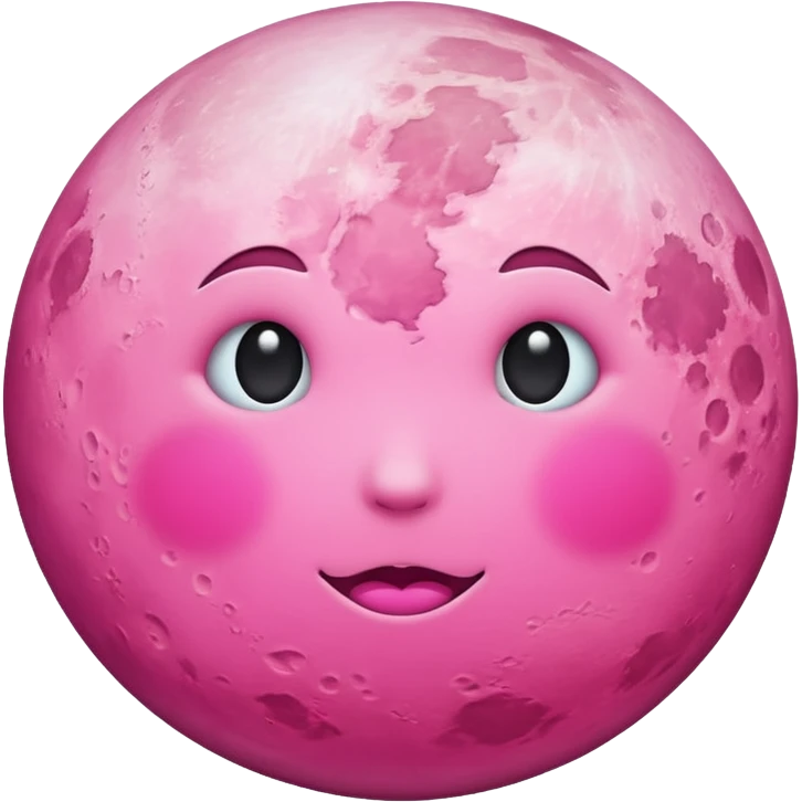 a pink full moon without the facial features emoji