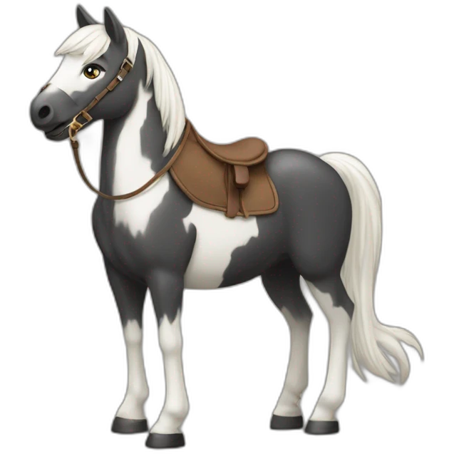 Chat sur un poney emoji