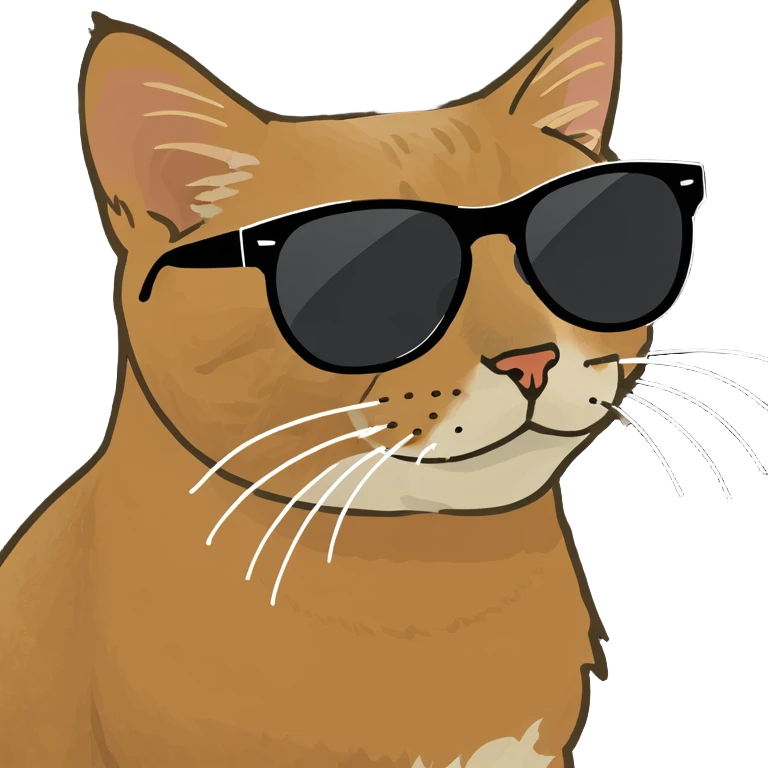 Cat with sunglasses emoji