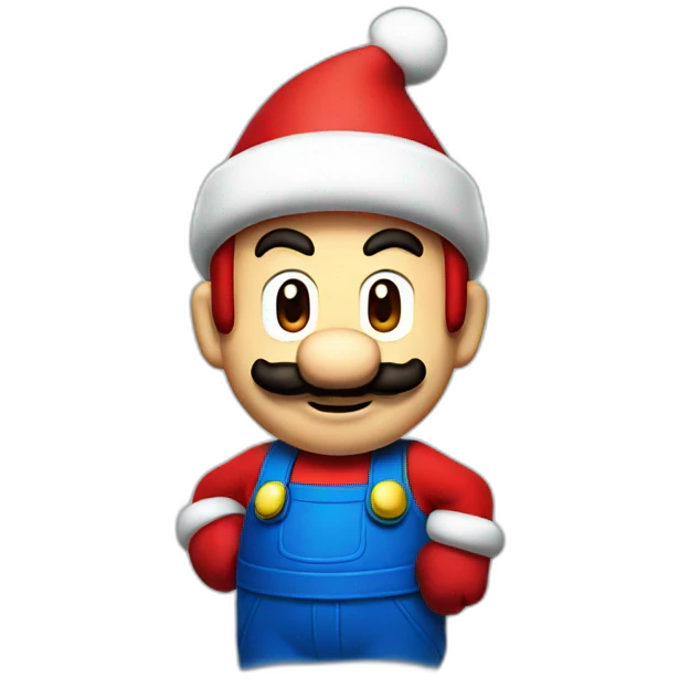 christmas mario emoji