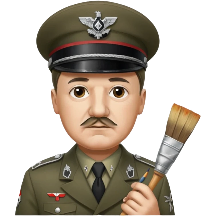 Adolf  hitler in uniform working as a decorator emoji