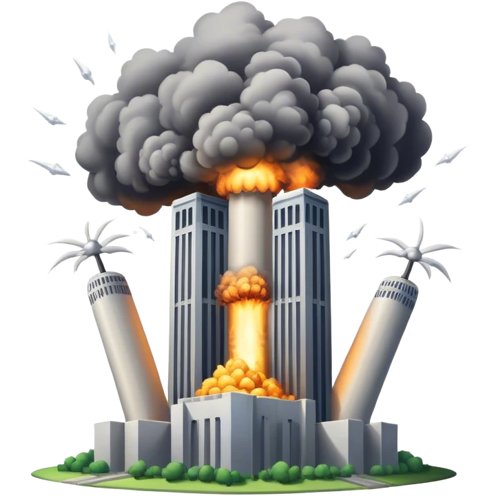 Twin towers explosion emoji