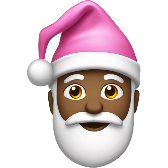 White Santa with pink hat emoji