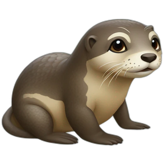 Loutre sur tortue sur lurs emoji