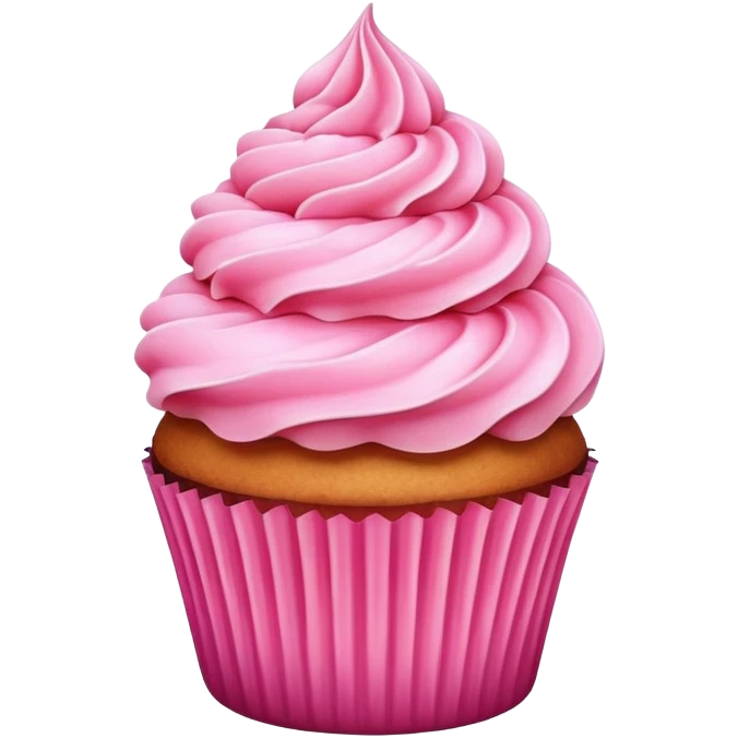 cupcake with pink icing emoji