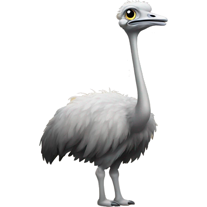 Ostrich with head under ground emoji