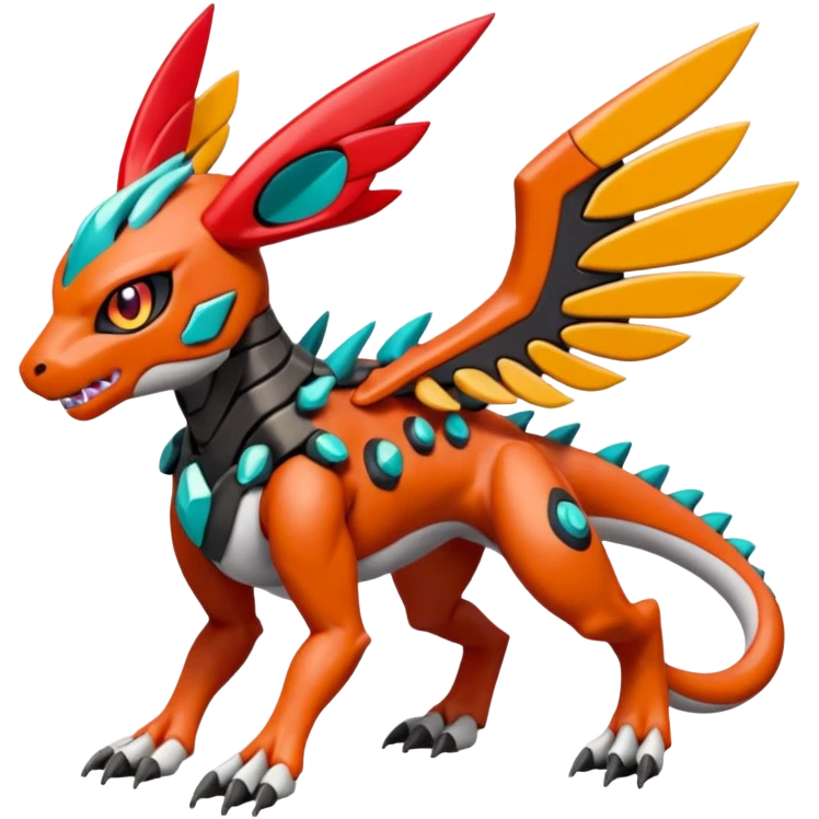 Meloetta-Guilmon-Wargreymon-Protogen-Pokémon-Digimon-Fakémon-fusion-hybrid-creature emoji