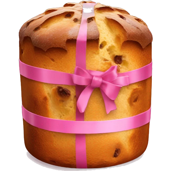 Panettone with pink sugar emoji