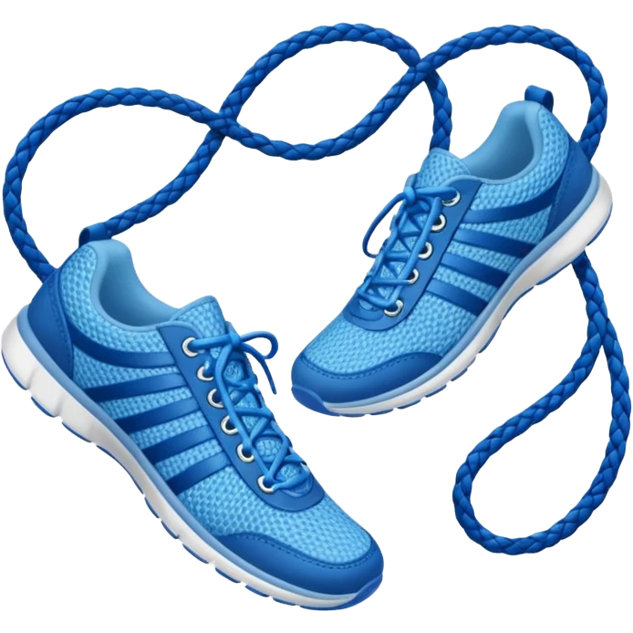 make an emoji of blue shoe laces only emoji