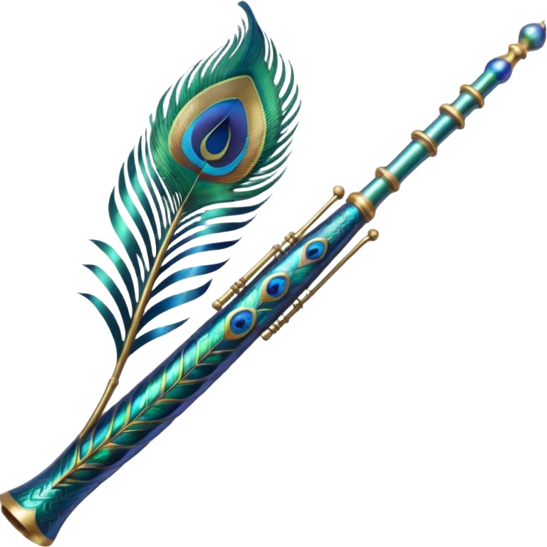 Peacock feather flute emoji