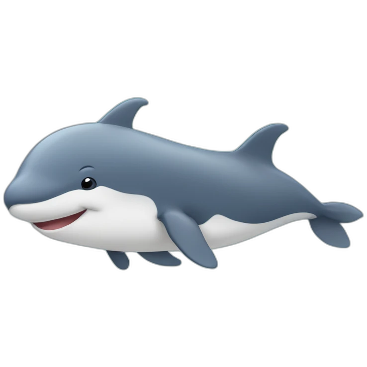 Une baleines avec un bébé emoji
