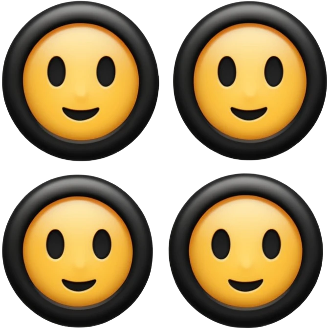 Make to round circles and one long line emoji