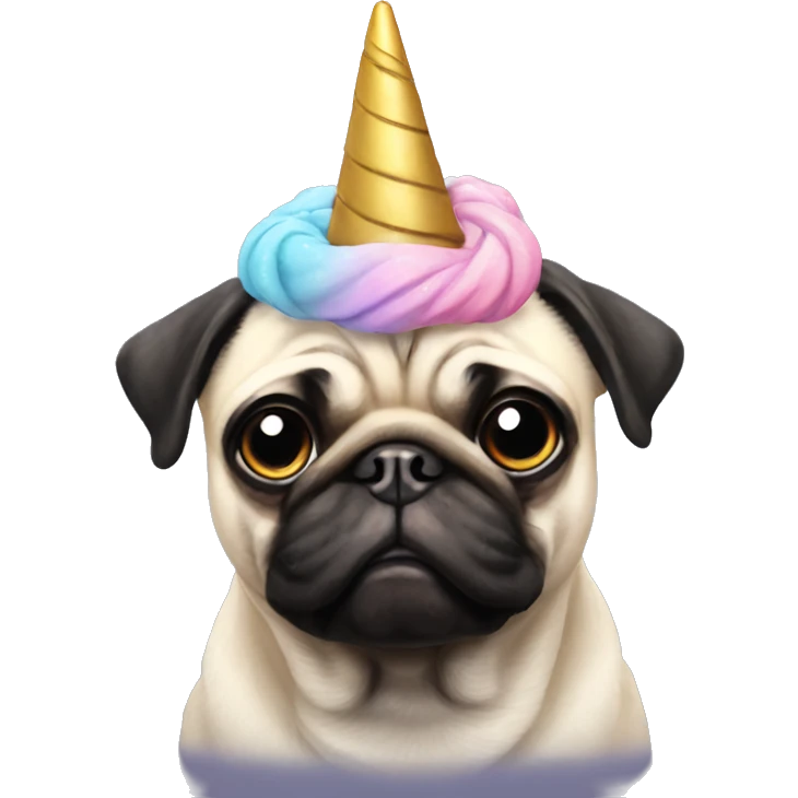 Pug unicorn emoji