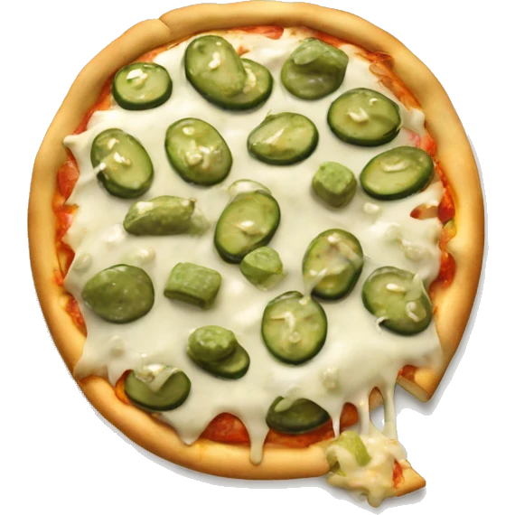 pickle pizza with white sauce emoji