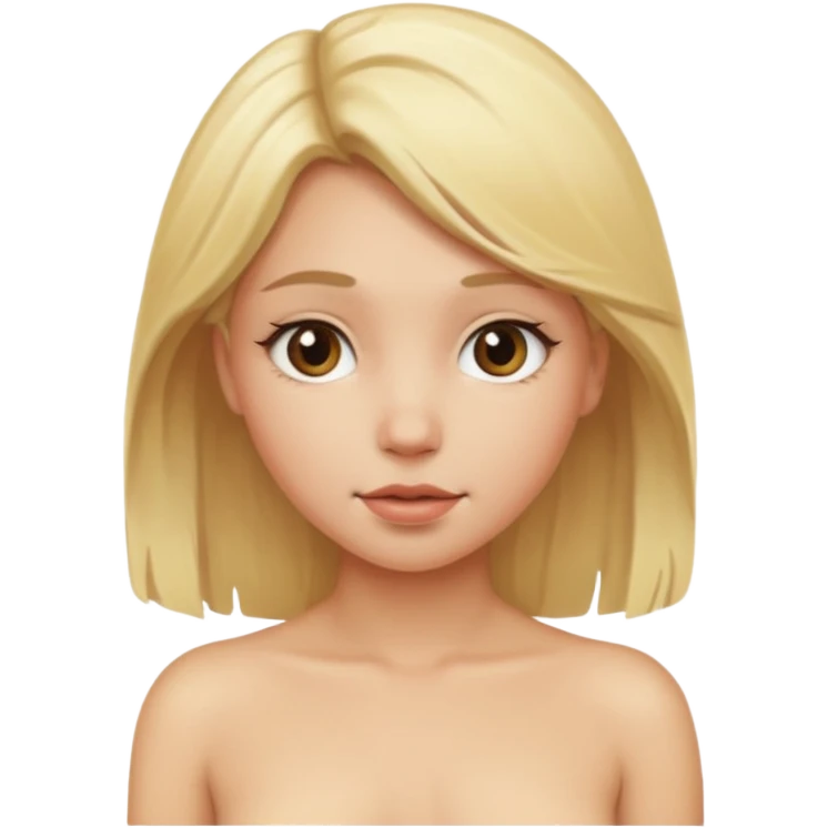 Nude girl blonde hair emoji