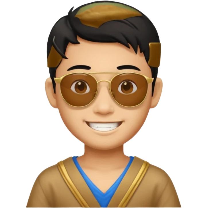 thaland ancient boy with sunglasses emoji