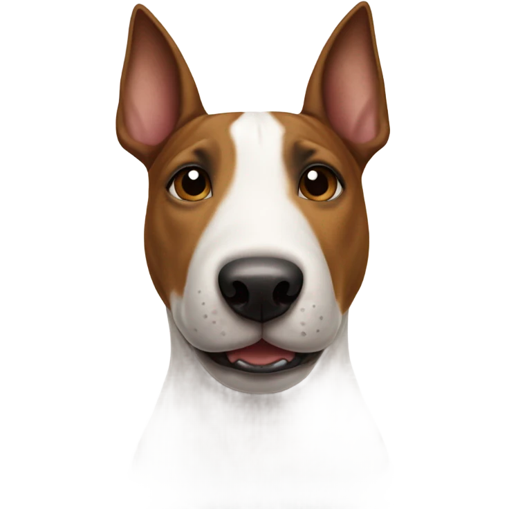 Bull terrier black head and brown emoji