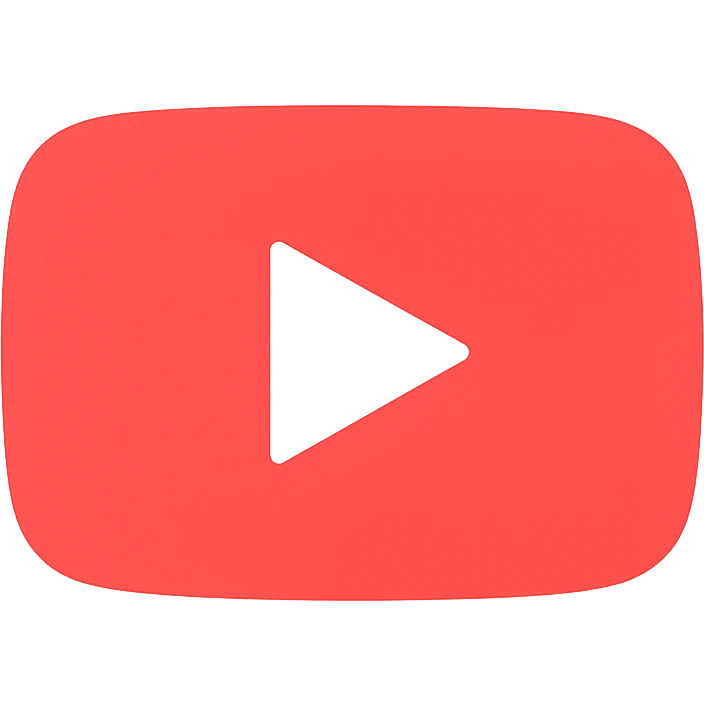 YouTube logo colored icon emoji