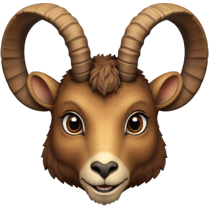 alpine ibex face emoji