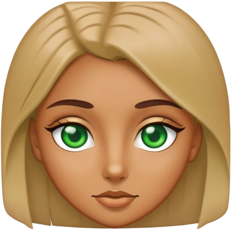 tan girl with green eyes emoji