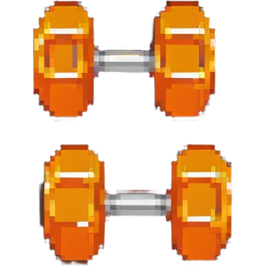 orange dumbbells emoji