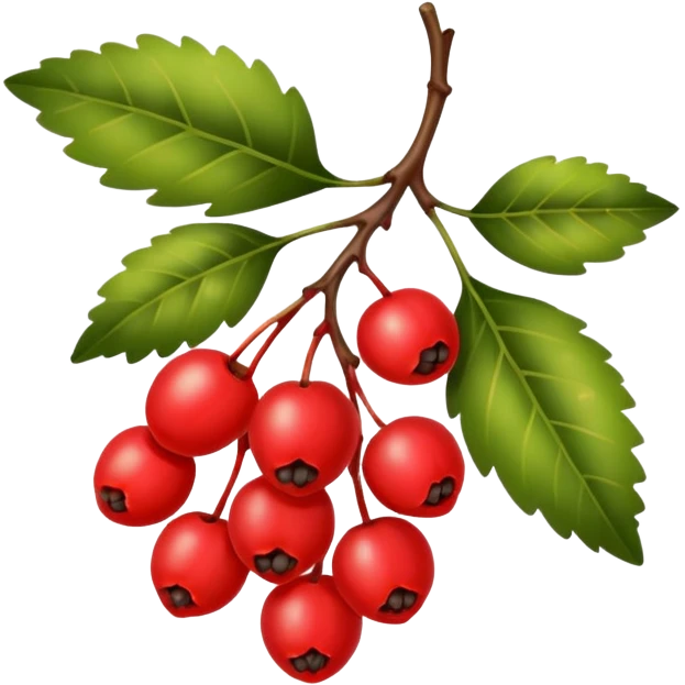 rowan/mountain ash berries, simple emoji