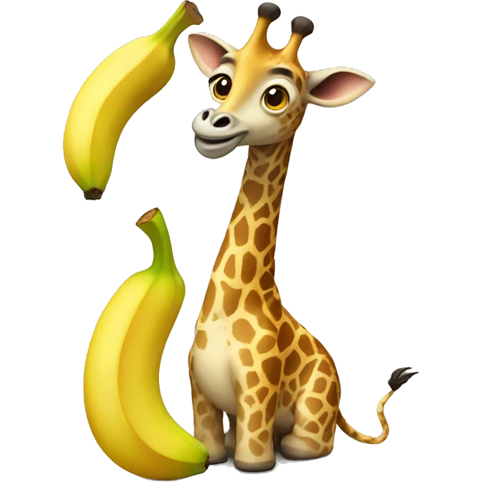 Jirafa with a banana emoji