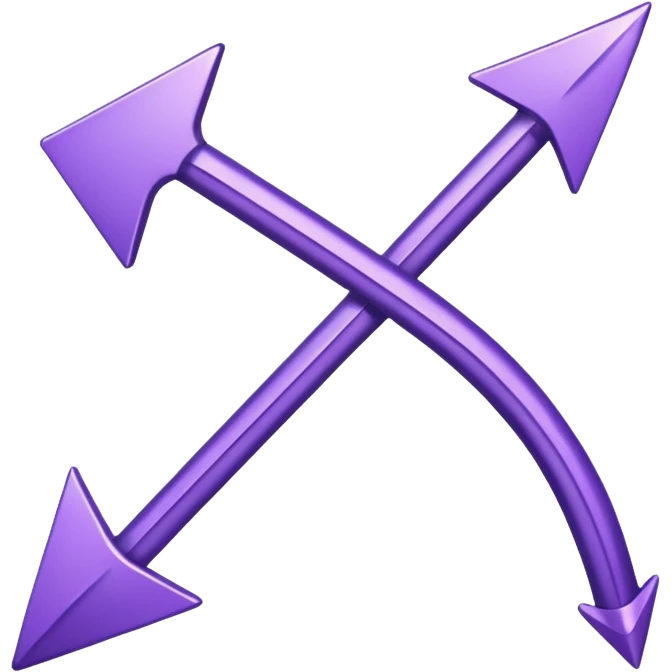 The purple arrow is hand-drawn and bends emoji