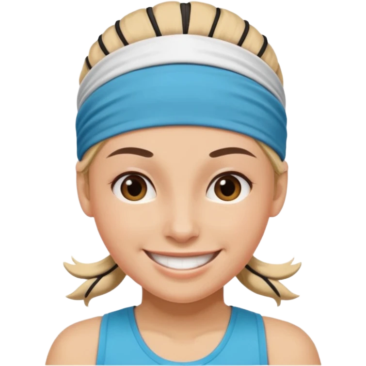 athlete with head band emoji