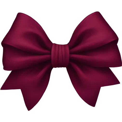 burgundy velvet bow emoji