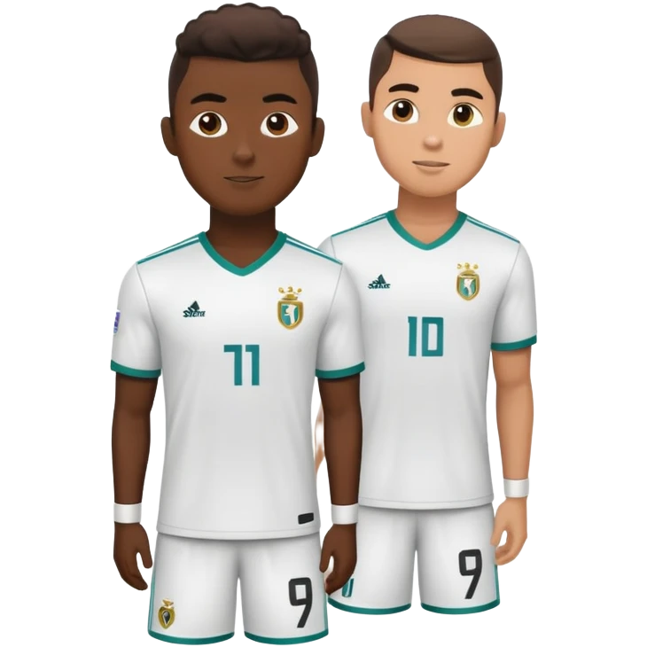 Young men wearing Ronaldo Trikot  emoji