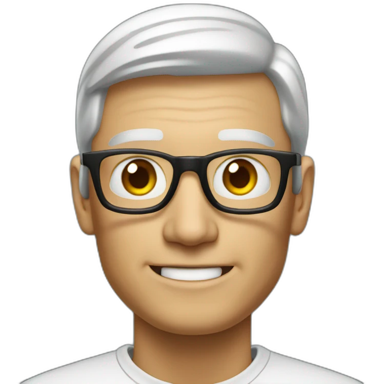 tim cook with vision pro emoji