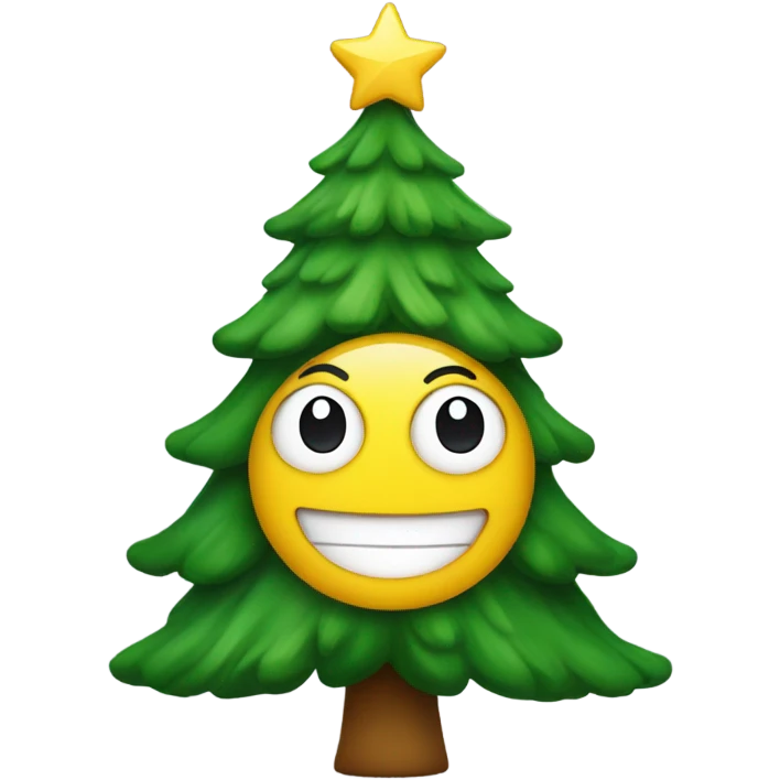 Smiling Christmas tree emoji