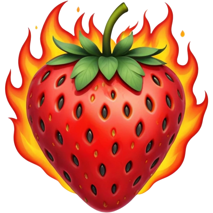 Burning Strawberry emoji