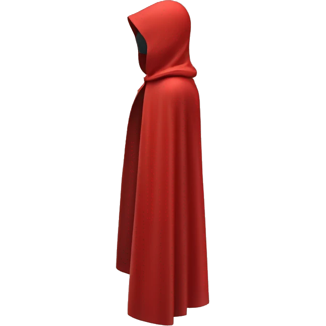 faceless mannequin flying red cape without hood emoji