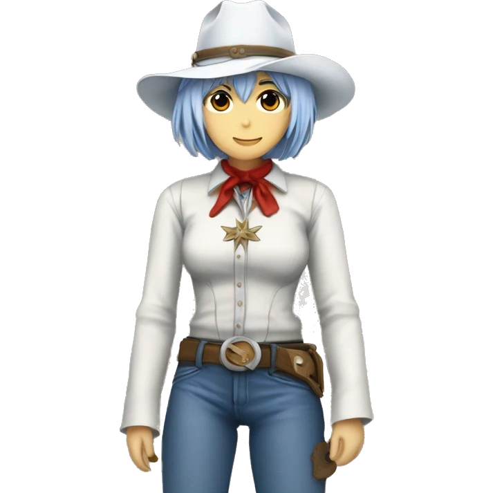 Rei ayanami in a cowboy costume emoji