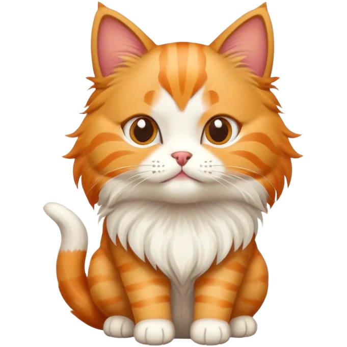 A cat wearing a dog emoji
