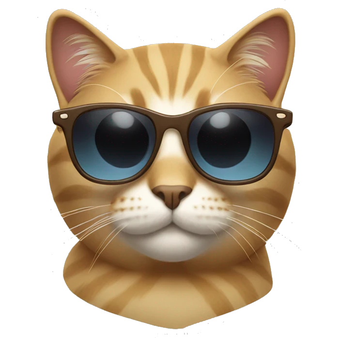 Cat with sunglasses emoji