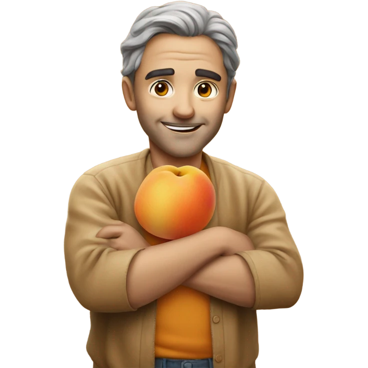 James Salivan hugs apricot emoji